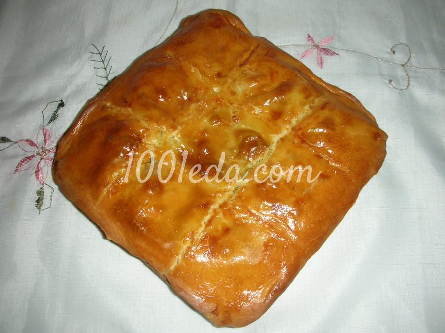 Пирог с сыром из сдобного дрожжевого теста: рецепт с пошаговым фото - Шаг №12