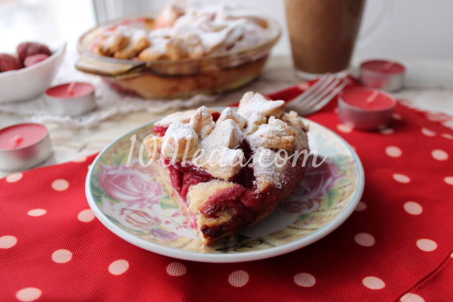 Пирог с творогом и малиной для дня всех влюбленных: пошаговый с фото - Шаг №12