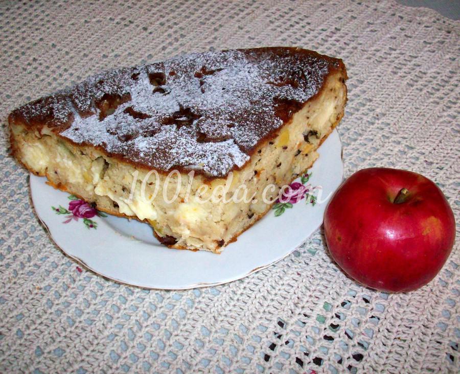 Пирог с творожно-яблочной начинкой