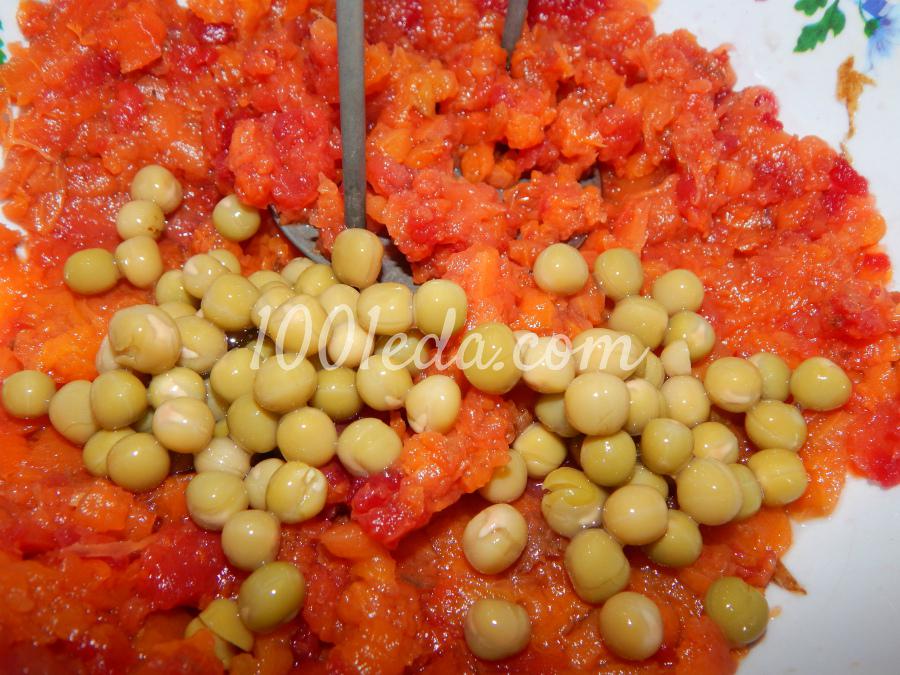 Пита с морковно-гороховым пюре и овощным салатом: рецепт с пошаговым фото - Шаг №1