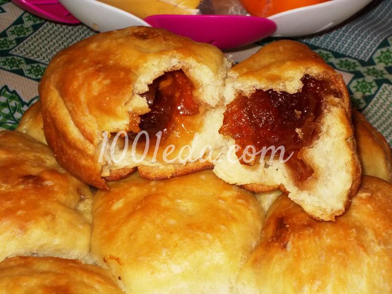 Постные дрожжевые булочки с яблочным вареньем в мультиварке: рецепт с пошаговым фото - Шаг №6