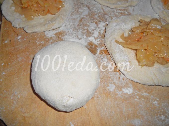 Постные пирожки с капустой: рецепт с пошаговым фото - Шаг №7