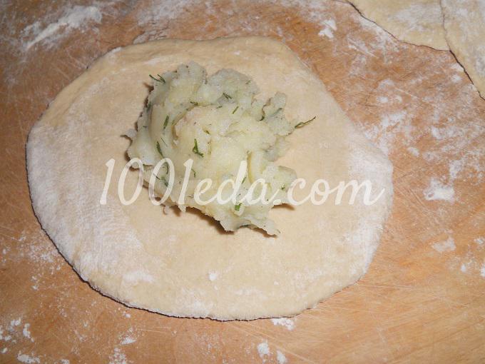 Постные жареные пирожки с картошкой: рецепт с пошаговым фото - Шаг №6