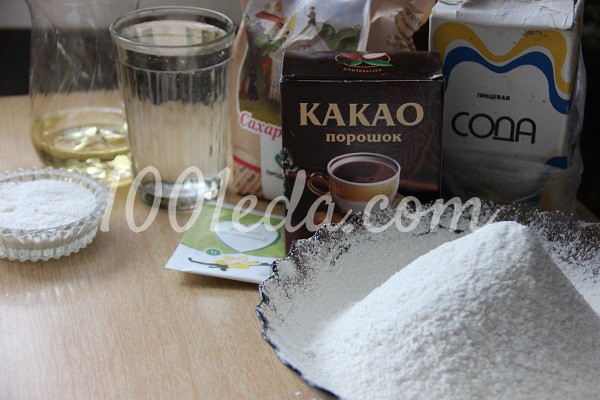 Постный шоколадный кекс: рецепт с пошаговым фото - Шаг №1