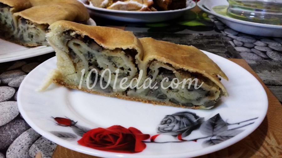 Простая вертута с картошкой и грибами Простая вертута с картошкой и грибами