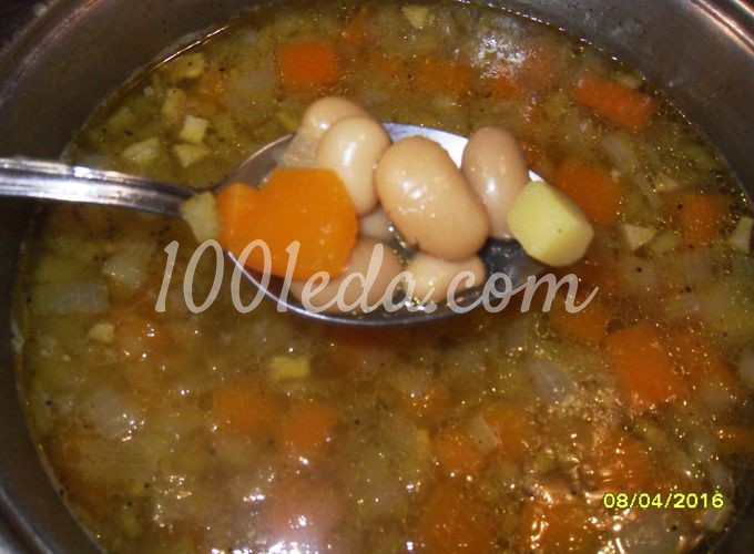 Пряный суп-пюре из фасоли и тыквы: рецепт с пошаговым фото - Шаг №5
