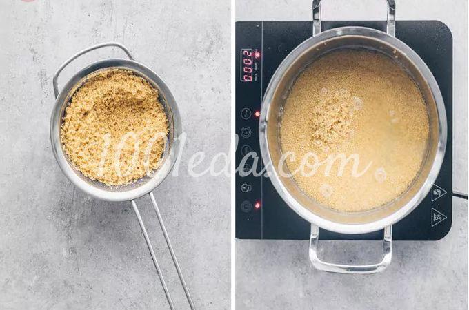 Пшенная каша с яблоками, корицей, бананами и миндалем: пошаговое фото - Шаг №3