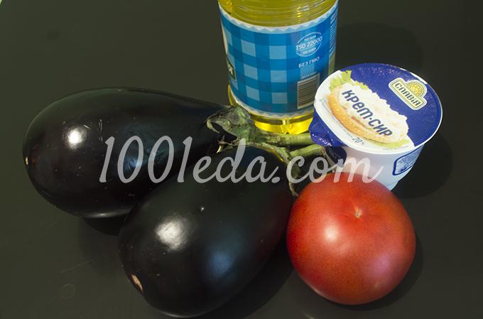 Рулетики из баклажанов со сливочным сыром и помидорами: рецепт с пошаговым фото - Шаг №1
