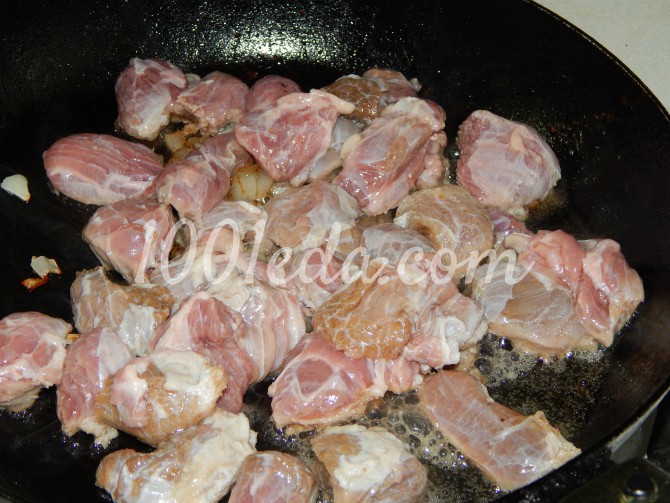 Шашлычок из говядины на сковородке: рецепт с пошаговым фото - Шаг №3