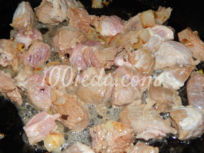 Шашлычок из говядины на сковородке: рецепт с пошаговым фото - Шаг №4