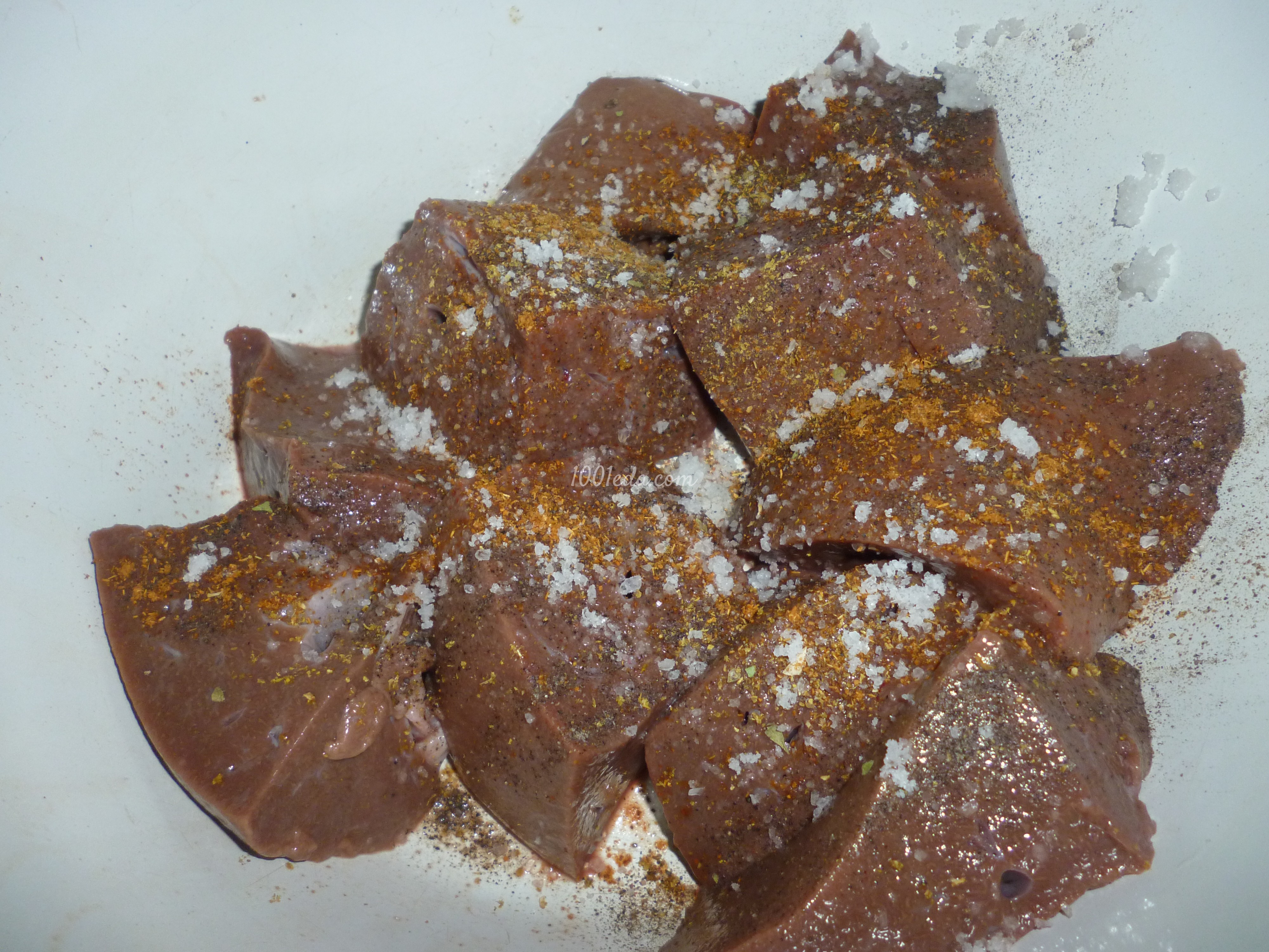 Шашлык из бараньей печенки в жировой сетке: рецепт с пошаговым фото - Шаг №3
