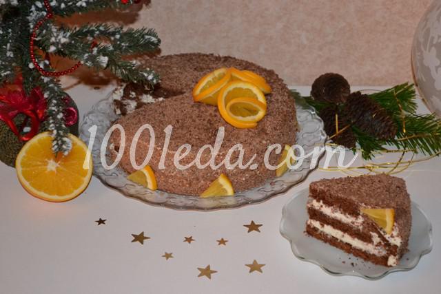 Шоколадно-апельсиновый торт Рождественский