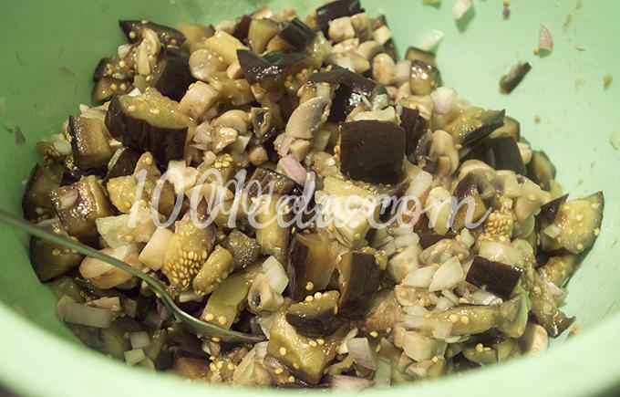 Салат из баклажанов с грибами на зиму: рецепт с пошаговым фото - Шаг №14