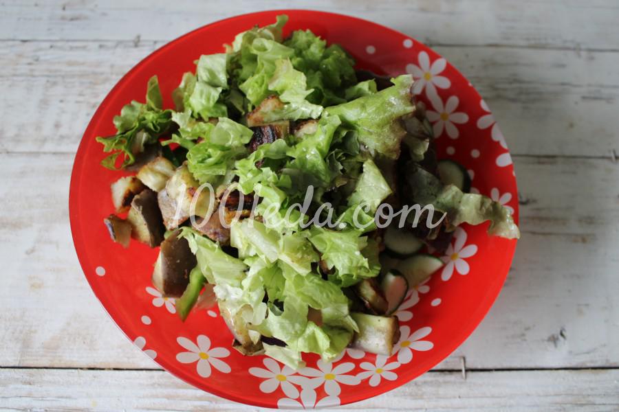 Салат из баклажановых кубиков со свежими овощами: пошаговый с фото - Шаг №10