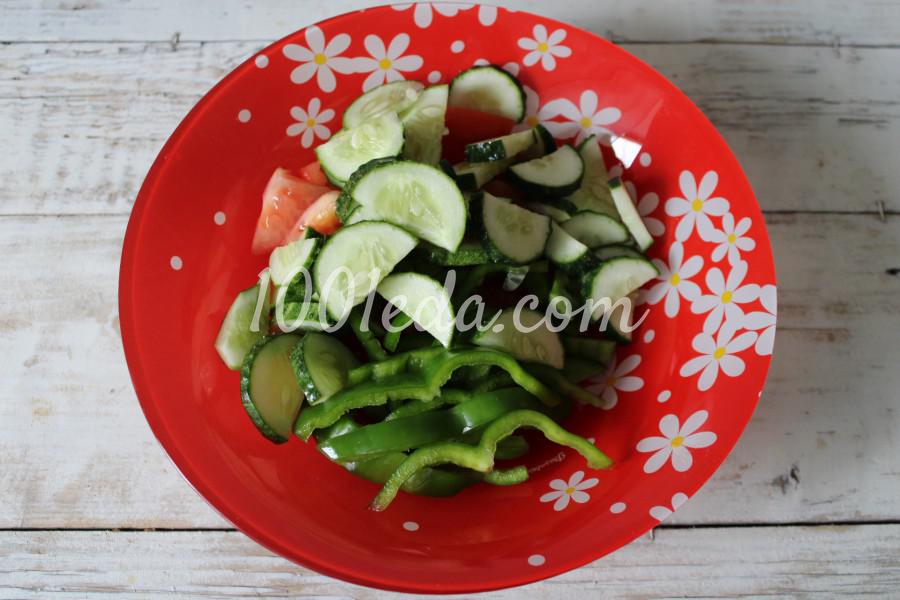 Салат из баклажановых кубиков со свежими овощами: пошаговый с фото - Шаг №8