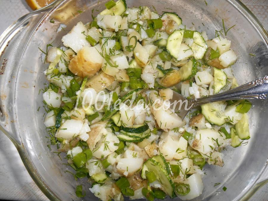 Салат из молодого картофеля со свежими огурцами