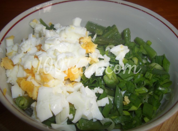 Салат из зеленой стручковой фасоли с яйцом: рецепт с пошаговым фото - Шаг №3