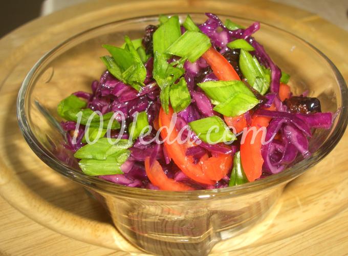 Салат с краснокочанной капустой Красочный: рецепт с пошаговым фото - шаг №4
