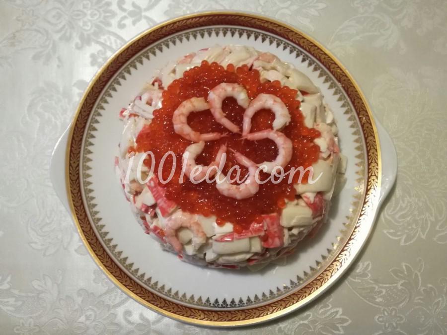 Салат с креветками и кальмарами Салат с креветками и кальмарами