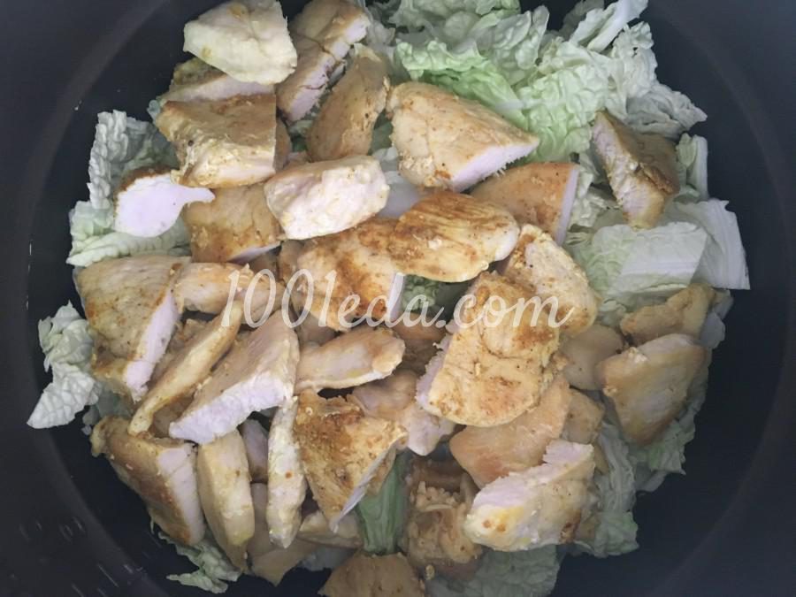 Салат с пекинской капустой и курицей карри: рецепт с пошаговым фото - Шаг №3