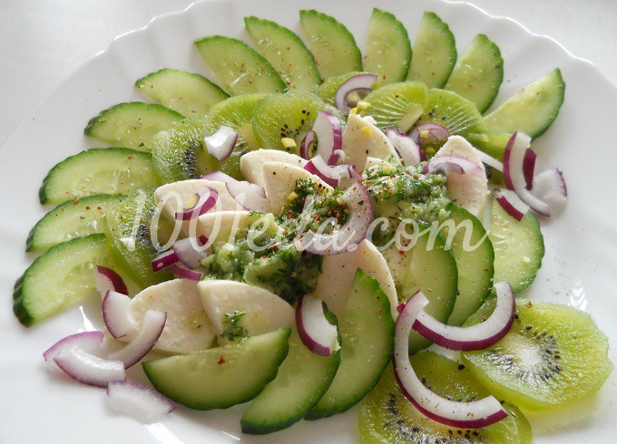 Витаминный салат в зеленых тонах - Шаг №1