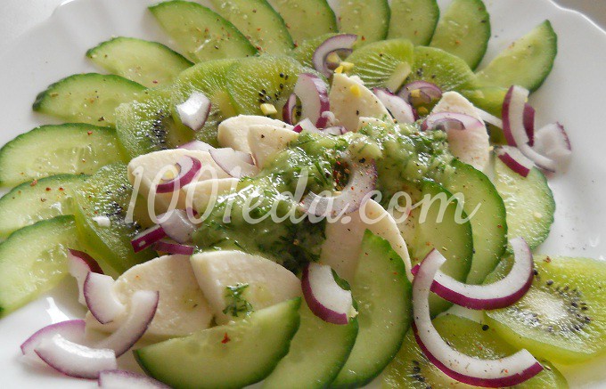 Витаминный салат в зеленых тонах - Шаг №2