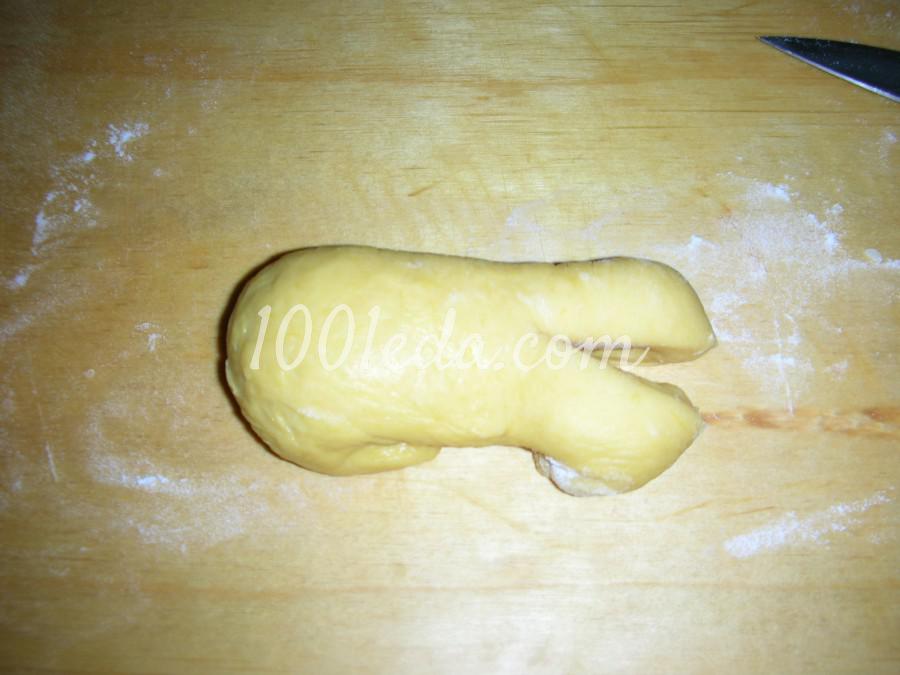 Сладкие булочки на тыквенном сдобном дрожжевом тесте: рецепт с пошаговым фото - Шаг №10
