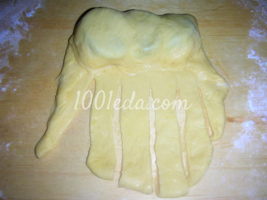 Сладкие пирожки на тыквенном сдобном дрожжевом тесте: рецепт с пошаговым фото - Шаг №10