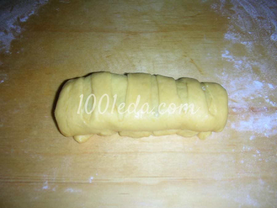 Сладкие пирожки на тыквенном сдобном дрожжевом тесте: рецепт с пошаговым фото - Шаг №11