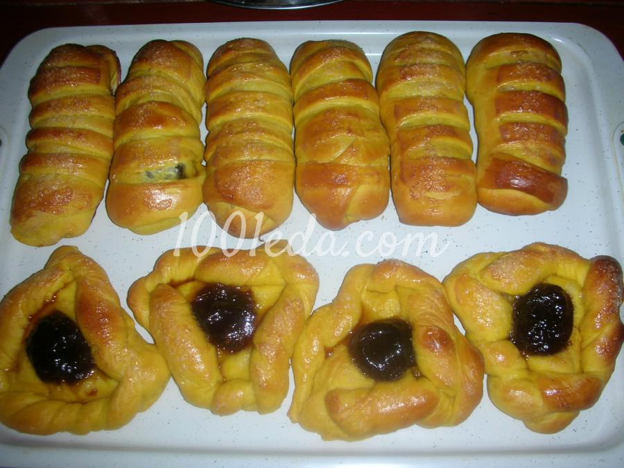 Сладкие пирожки на тыквенном сдобном дрожжевом тесте: рецепт с пошаговым фото - Шаг №18
