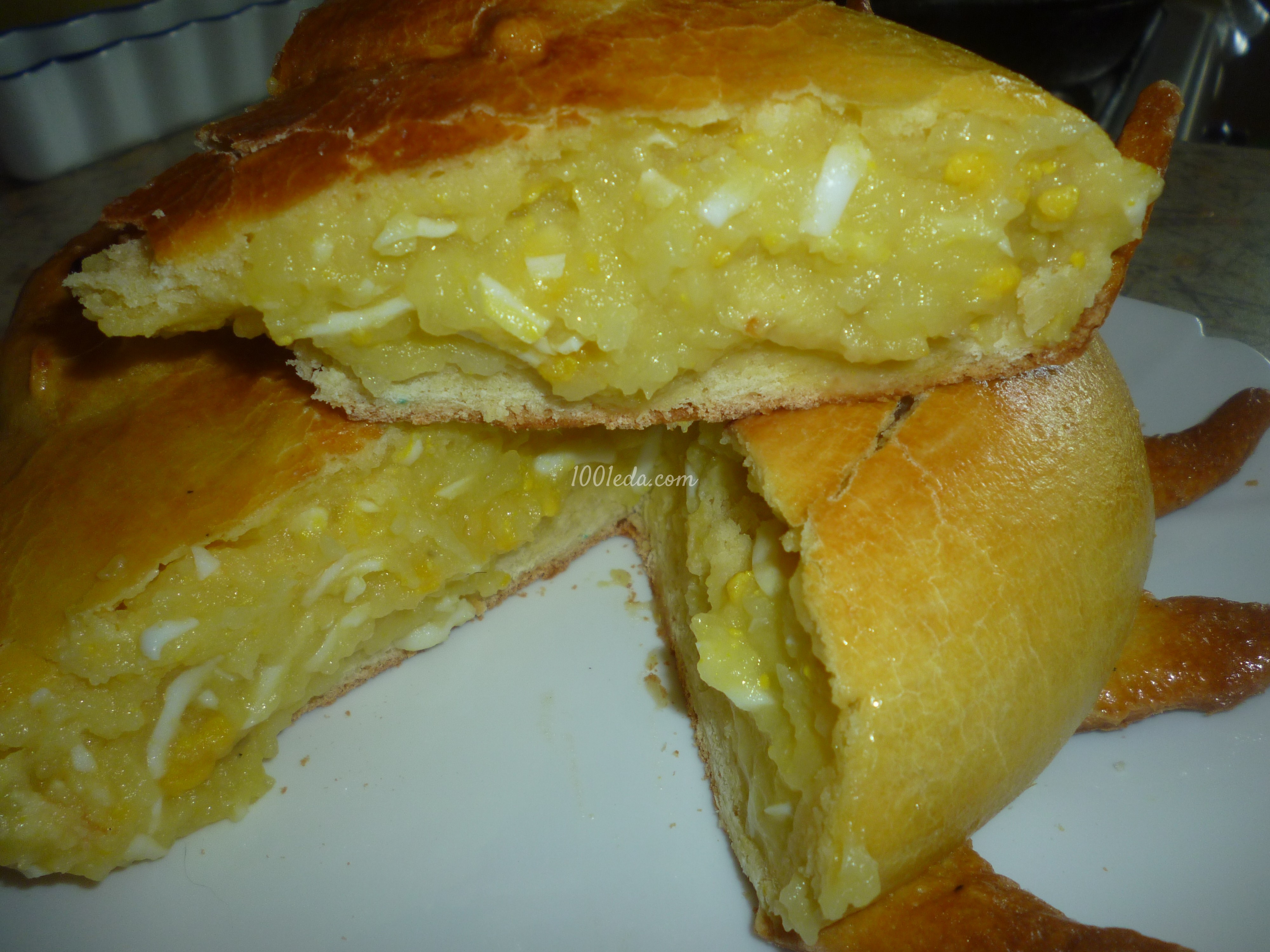 Сладкое солнышко с картошкой и яйцом: рецепт с пошаговым фото - Шаг №11