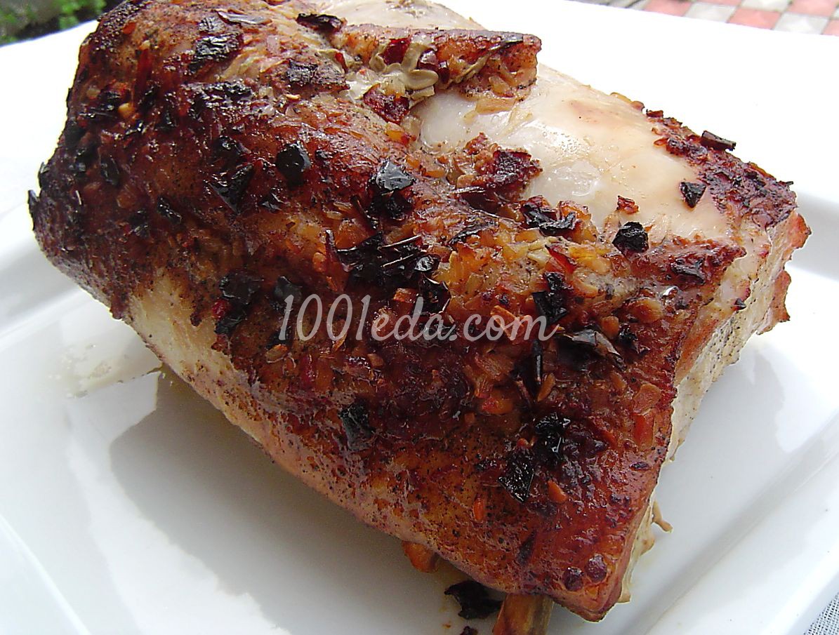 Свиная корейка на луковой подушке: рецепт с пошаговым фото - Шаг №9