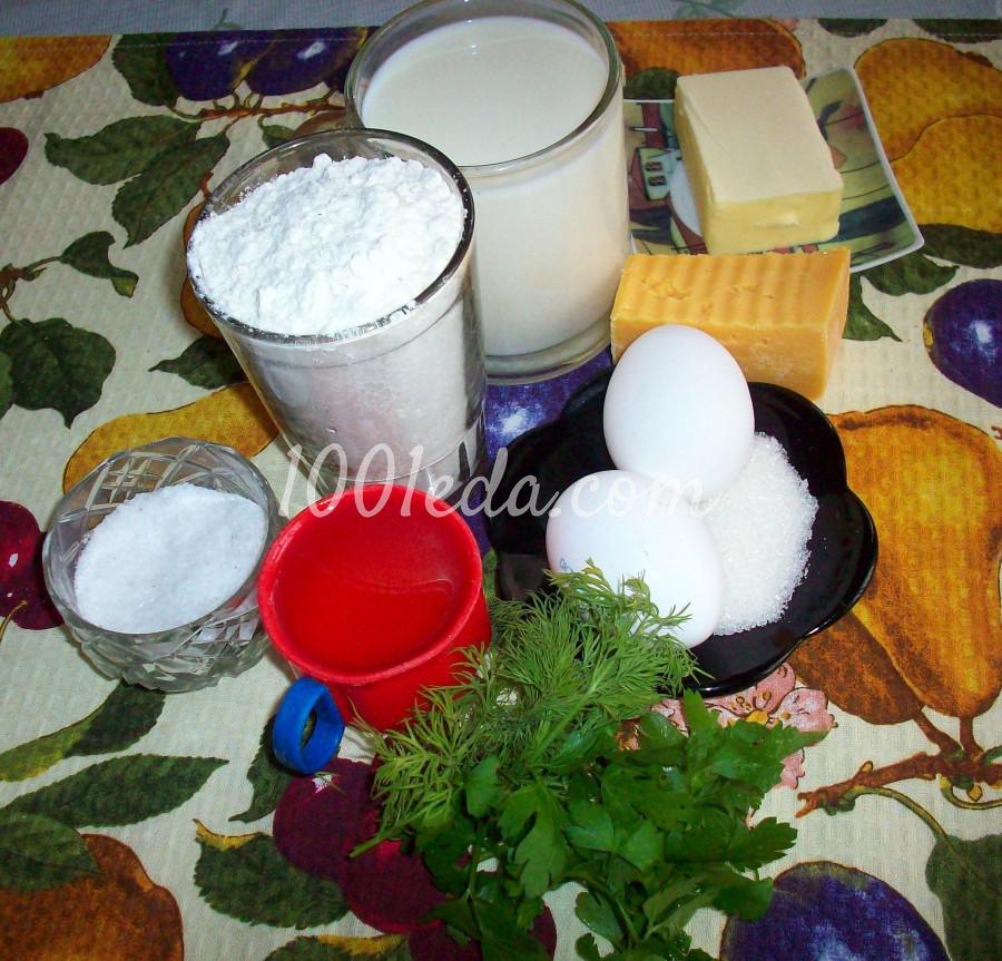 Сырные блины с укропом: рецепт с пошаговым фото - Шаг №1