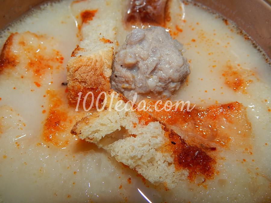 Сырный суп с фрикадельками и пикантными сухариками: рецепт с пошаговым фото - Шаг №8