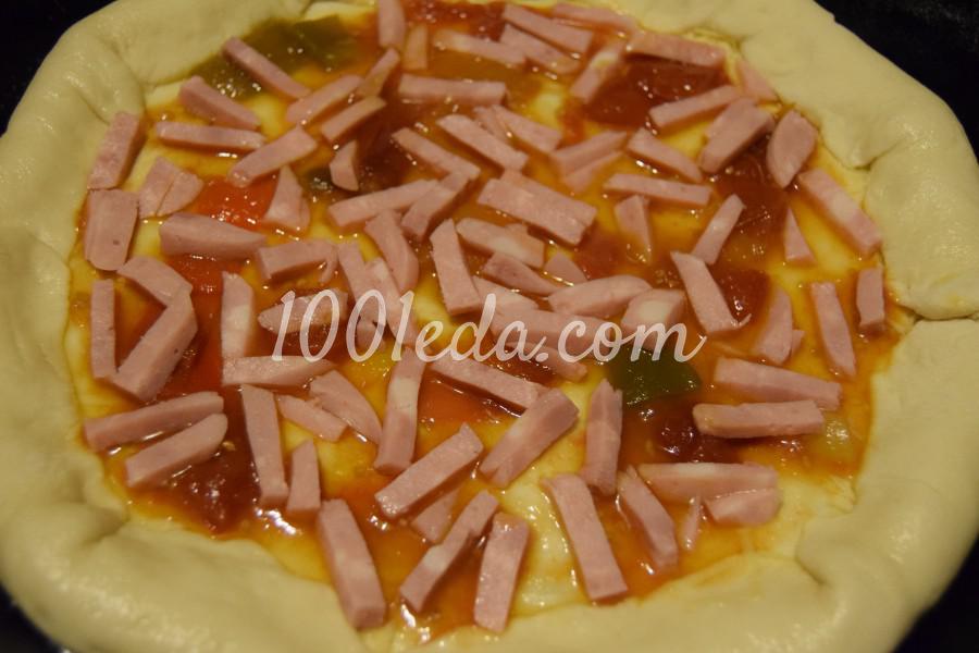 Сытная пицца с сырными бортами: рецепт с пошаговым фото - Шаг №5