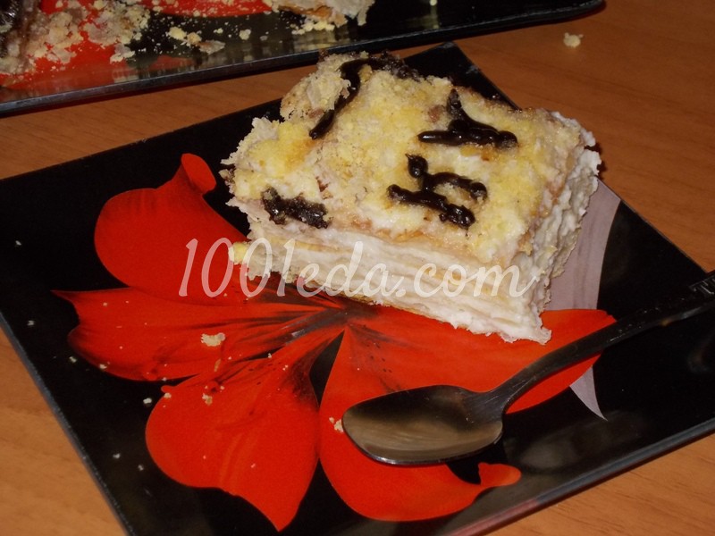 Торт Наполеон из готового слоёного теста: рецепт с пошаговым фото - Шаг №10