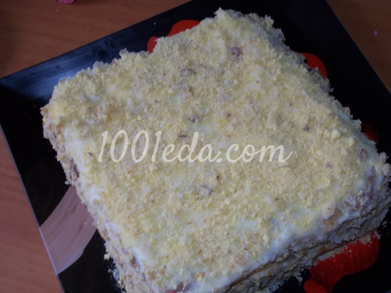 Торт Наполеон из готового слоёного теста: рецепт с пошаговым фото - Шаг №7