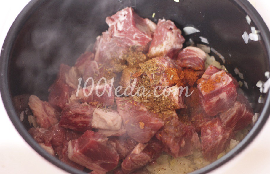 Тушеная говядина с болгарским перцем и зирой в мультиварке: рецепт с пошаговым фото