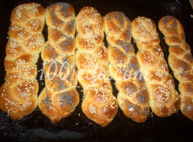Творожные булочки Косы: рецепт с пошаговым фото - Шаг №10
