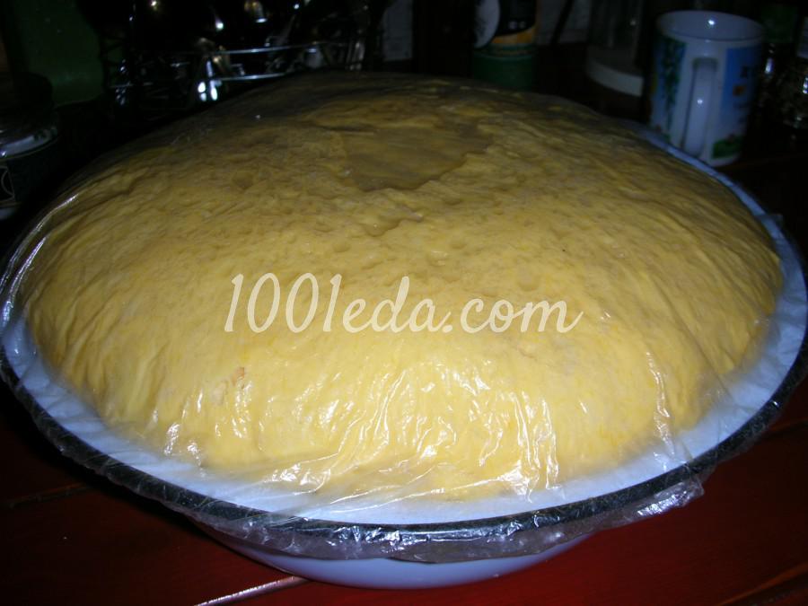Тыквенное сдобное дрожжевое тесто: рецепт с пошаговым фото - Шаг №10