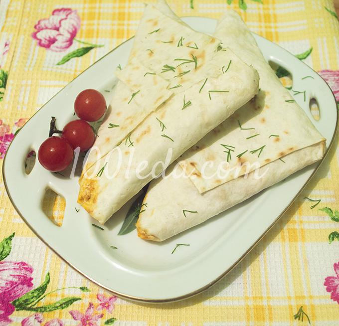 Уголки из лаваша с куриным филе и овощами: рецепт с пошаговым фото - Шаг №14