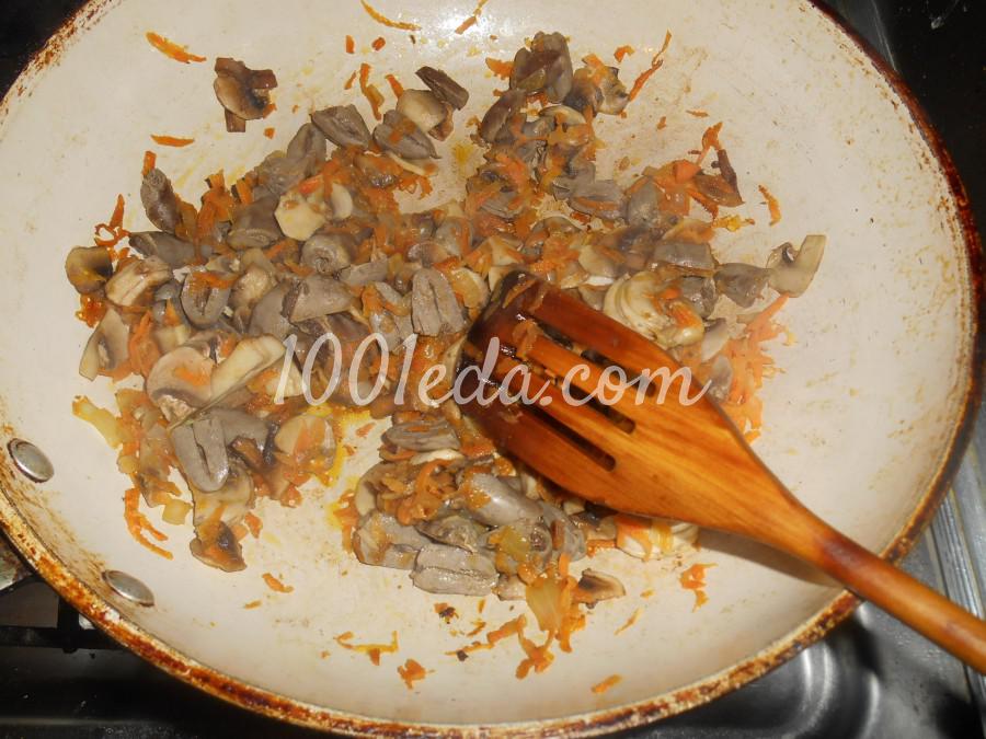 Вкусная гречка с куриными сердечками и грибами: рецепт с пошаговым фото - Шаг №7