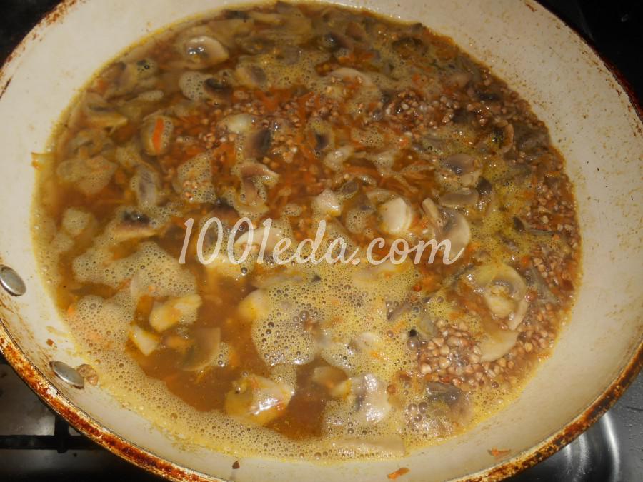 Вкусная гречка с куриными сердечками и грибами: рецепт с пошаговым фото - Шаг №9