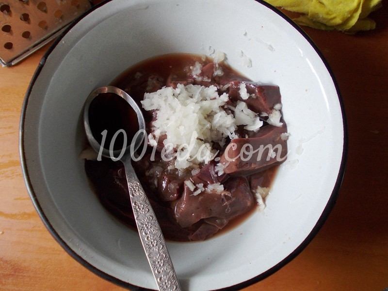 Вкусная свиная печень в маринаде: рецепт с пошаговым фото - Шаг №4