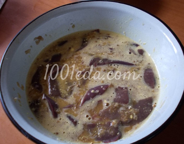 Вкусная свиная печень в маринаде: рецепт с пошаговым фото - Шаг №7