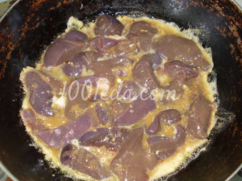 Вкусная свиная печень в маринаде: рецепт с пошаговым фото - Шаг №8