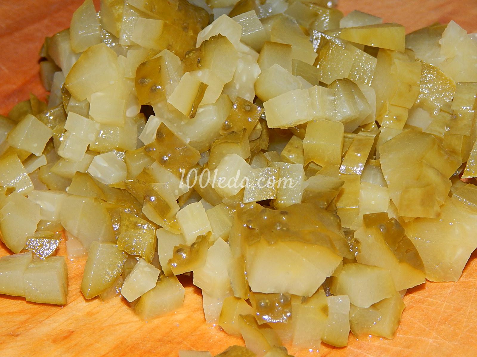Вкусный слоеный салат Печенкин из куриной печени: рецепт с пошаговым фото - шаг № 7