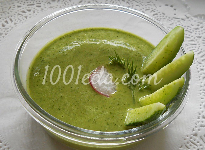 Холодный хлебный суп с зеленью на курином бульоне: рецепт с пошаговым фото - Шаг №6