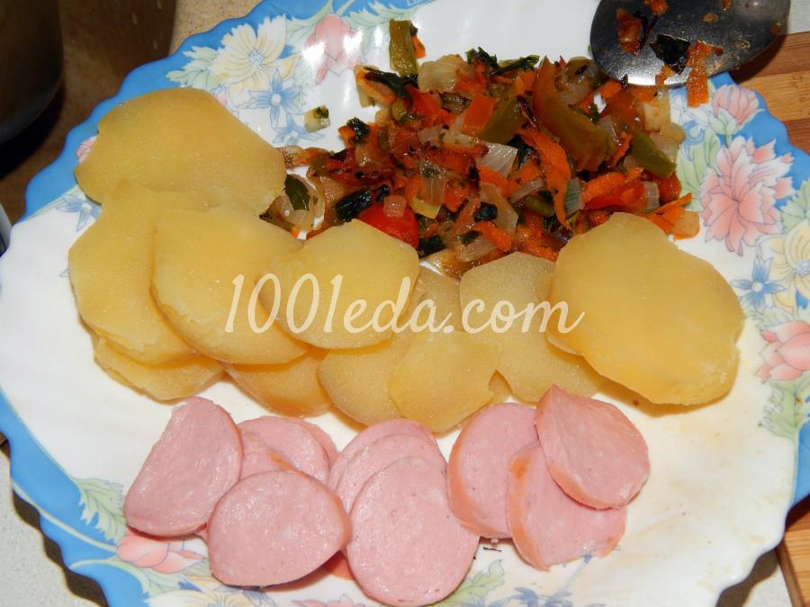 Хрустящая пицца с картофелем и сосисками: рецепт с пошаговым фото - Шаг №4