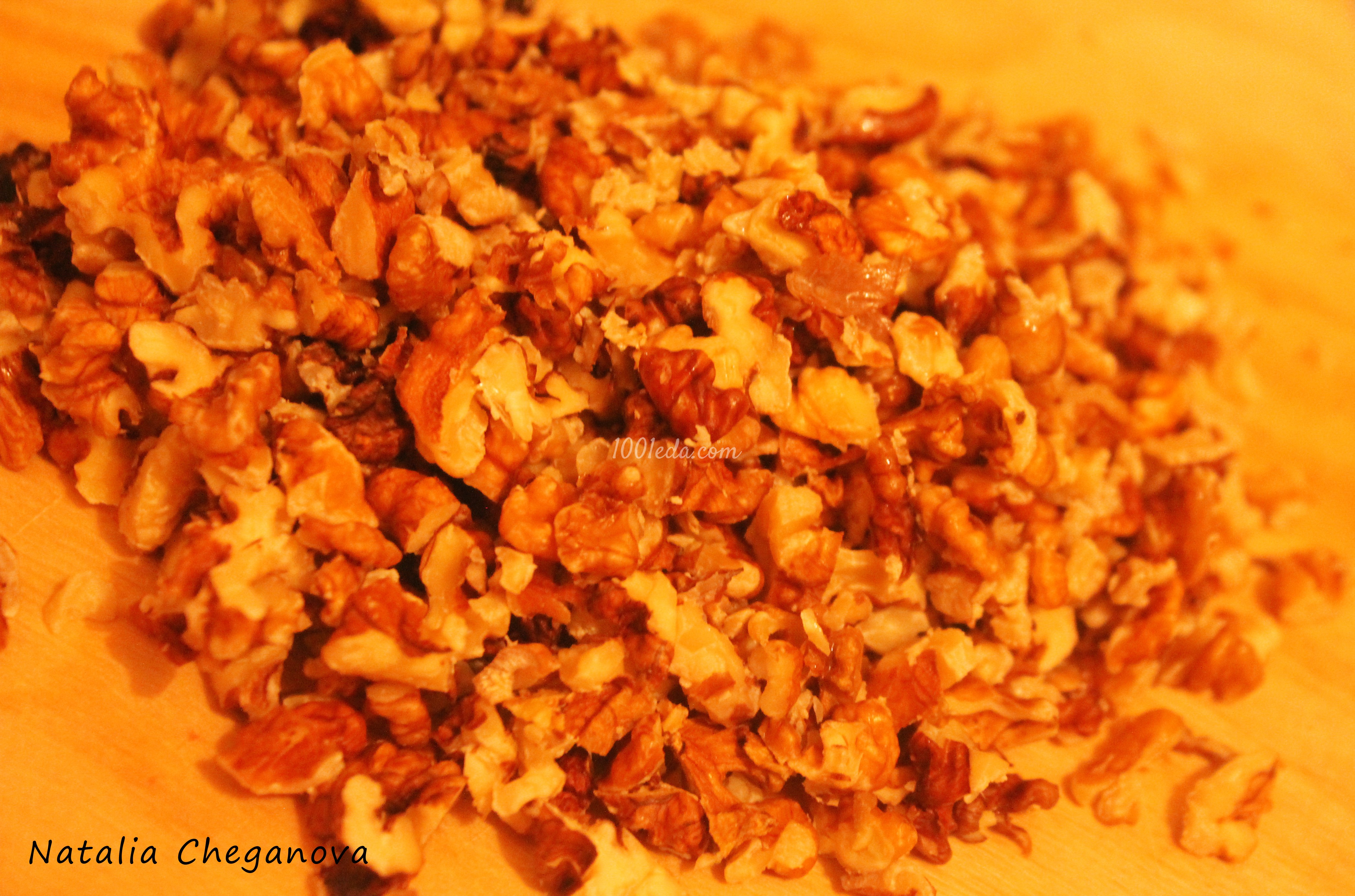Яблочно-ореховый пирог с сухофруктами: рецепт с пошаговым фото - Шаг №8